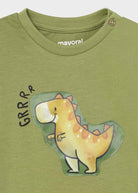 T-shirt interattiva neonato Mayoral verde "Grrrr" - ErreGiModaBimbo
