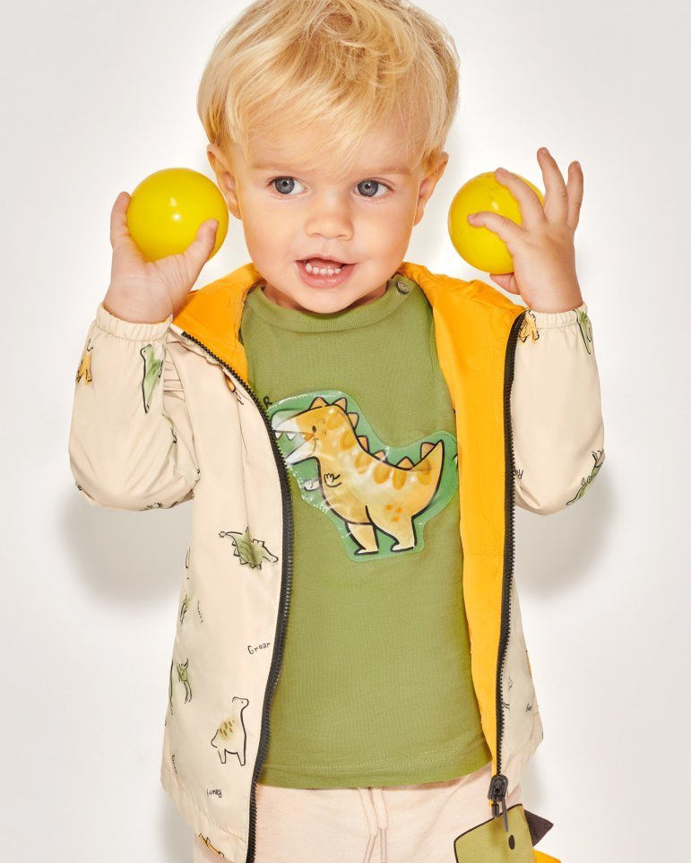 T-shirt interattiva neonato Mayoral verde "Grrrr" - ErreGiModaBimbo