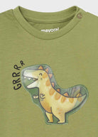 T-shirt interattiva neonato Mayoral verde "Grrrr" - ErreGiModaBimbo