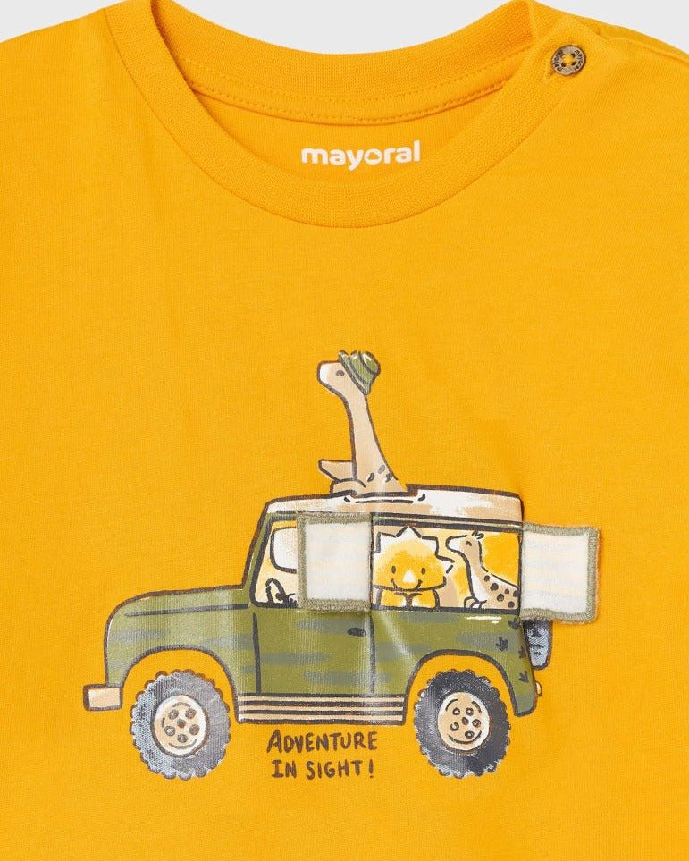 T-shirt interattiva skater fit neonato Mayoral Ambra "Adventure" - ErreGiModaBimbo