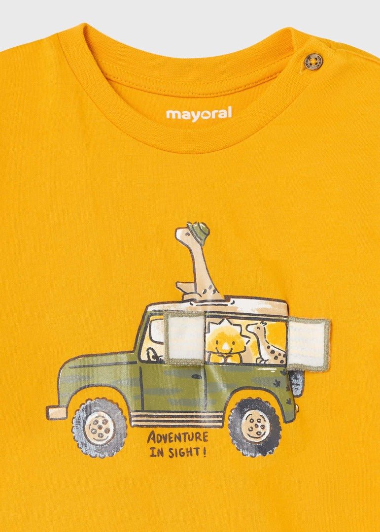 T-shirt interattiva skater fit neonato Mayoral Ambra "Adventure" - ErreGiModaBimbo