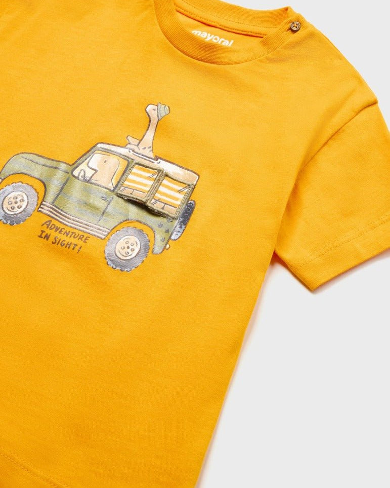 T-shirt interattiva skater fit neonato Mayoral Ambra "Adventure" - ErreGiModaBimbo