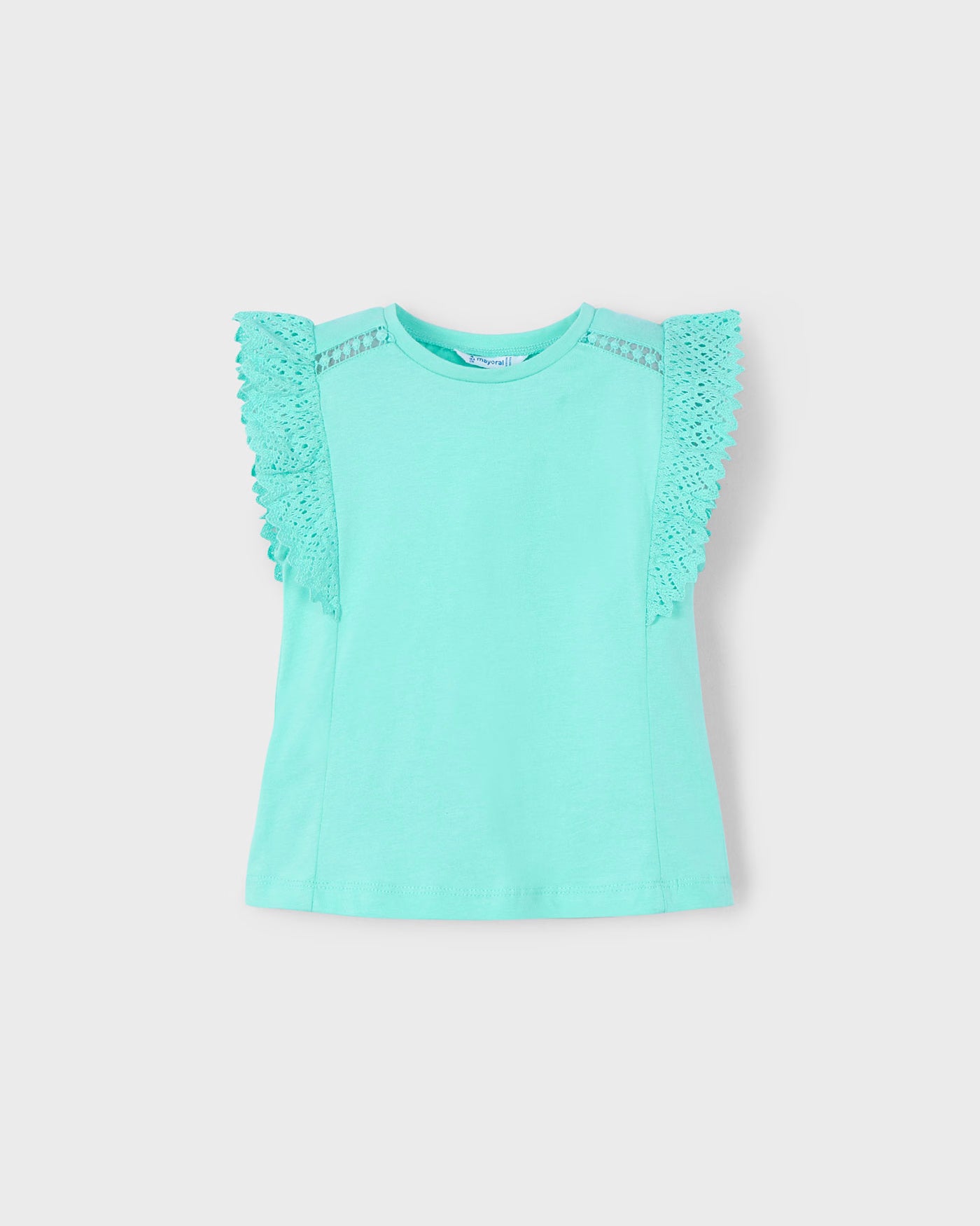 T-Shirt manica volant bambina Mayoral acqua Mayoral Acqua