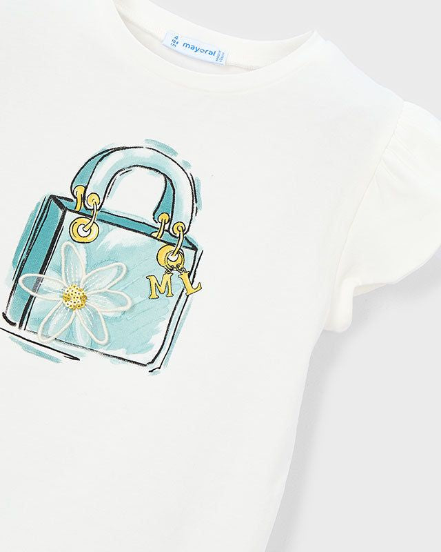T-shirt Mayoral Bambina con Grafica Borsetta Mayoral 2 Anni 92cm
