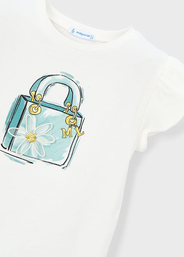 T-shirt Mayoral Bambina con Grafica Borsetta Mayoral 2 Anni 92cm