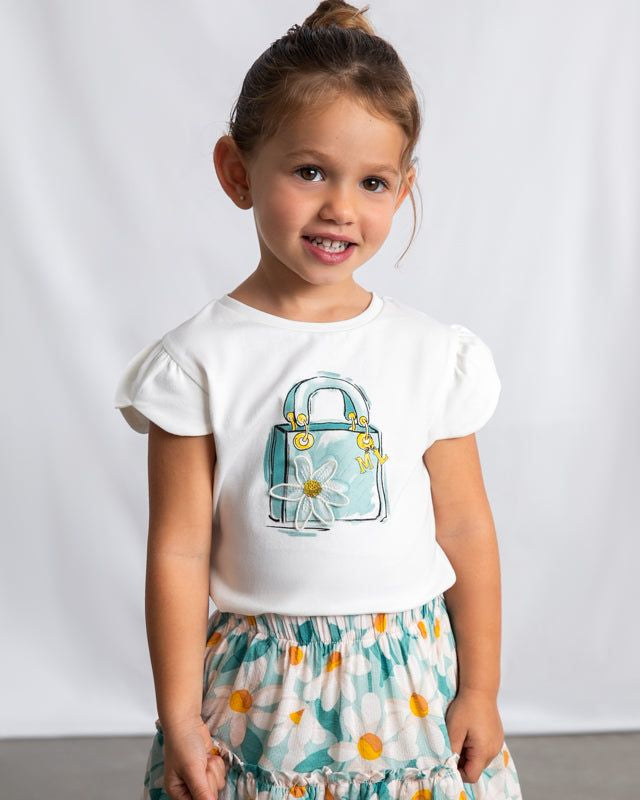 T-shirt Mayoral Bambina con Grafica Borsetta Mayoral 2 Anni 92cm