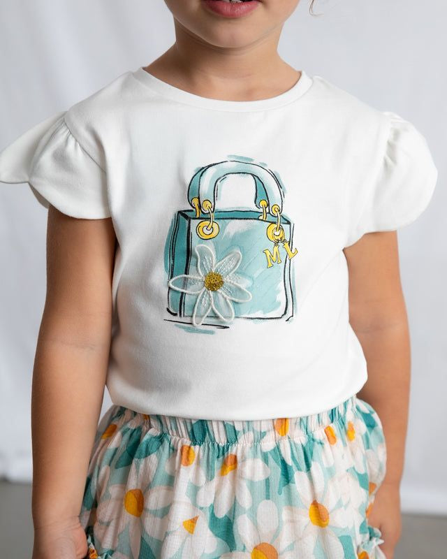 T-shirt Mayoral Bambina con Grafica Borsetta Mayoral 2 Anni 92cm