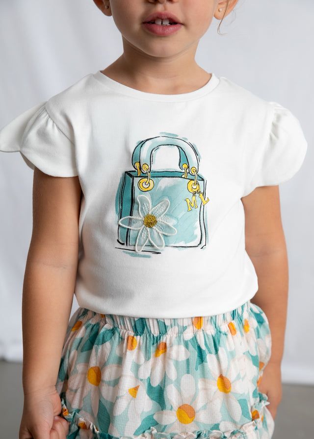 T-shirt Mayoral Bambina con Grafica Borsetta Mayoral 2 Anni 92cm