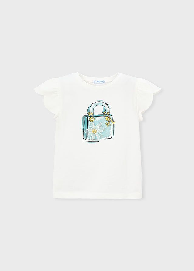 T-shirt Mayoral Bambina con Grafica Borsetta Mayoral 2 Anni 92cm