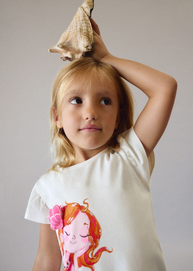 T-shirt bambina con stampa sirena - Mayoral Mayoral 2 Anni 92cm