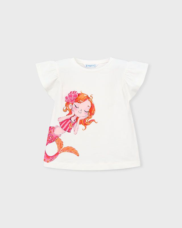 T-shirt bambina con stampa sirena - Mayoral Mayoral 2 Anni 92cm
