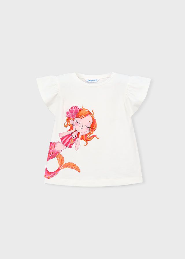 T-shirt bambina con stampa sirena - Mayoral Mayoral 2 Anni 92cm
