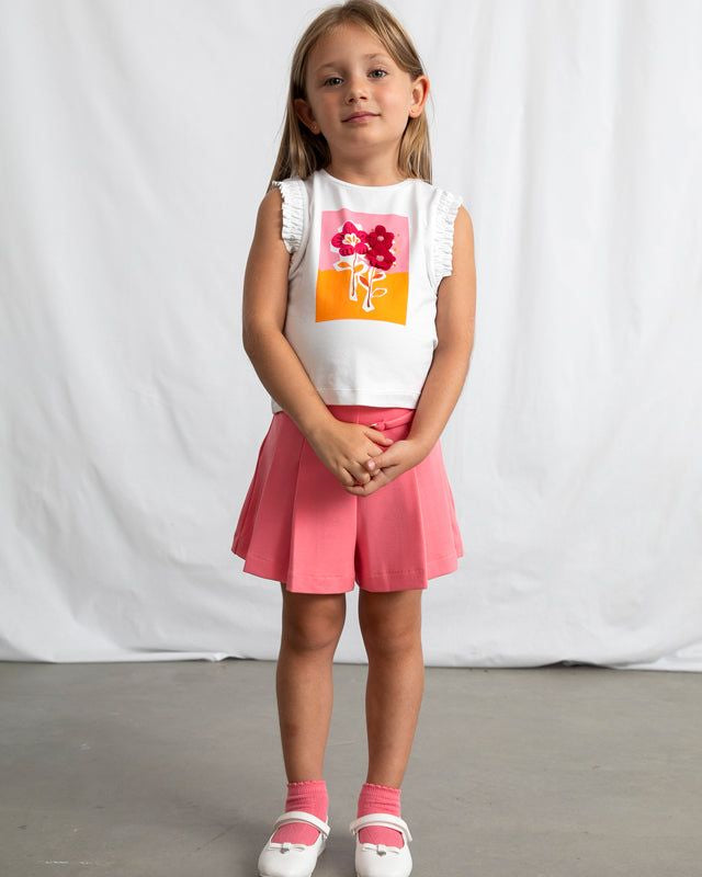 T-shirt bambina con grafica fiori 3D di Mayoral Mayoral 2 Anni 92cm