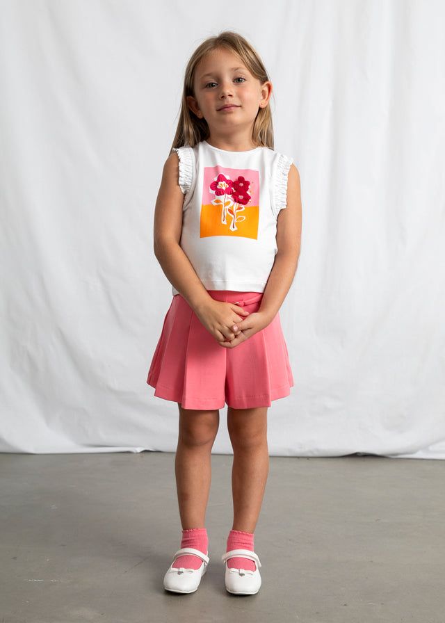 T-shirt bambina con grafica fiori 3D di Mayoral Mayoral 2 Anni 92cm