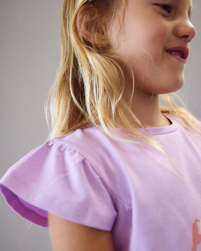 T-shirt bambina Mayoral con grafica e inserti in pizzo Mayoral 2 Anni 92cm