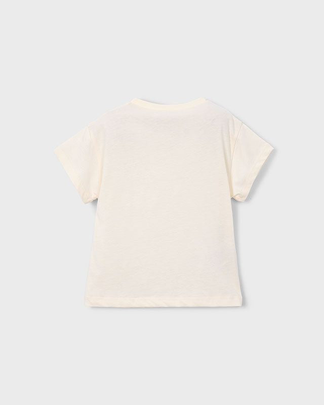 T-shirt Bambina Panna con Grafica City Girl Mayoral 2 Anni 92cm