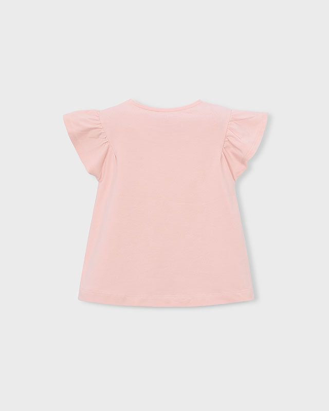 T-shirt Bambina Rosa con Fiori 3D di Mayoral Mayoral 2 Anni 92cm