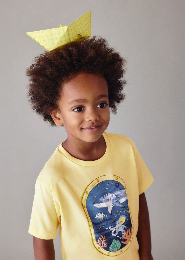 T-shirt bambino giallo limone di Mayoral Mayoral 2 Anni 92cm