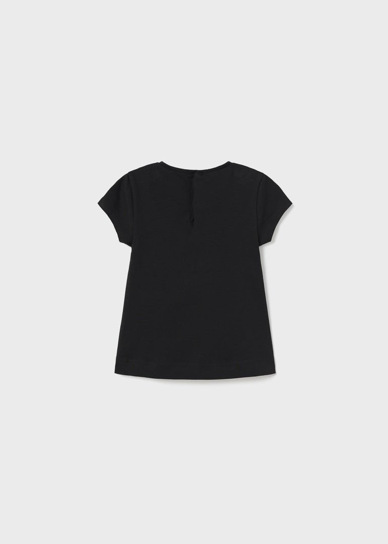 T-shirt neonata Mayoral con stampa "Let's play" nera - ErreGiModaBimbo