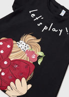 T-shirt neonata Mayoral con stampa "Let's play" nera - ErreGiModaBimbo