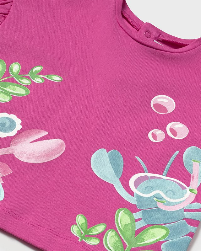 T-Shirt neonata Mayoral Granchi Fucsia Mayoral Fucsia