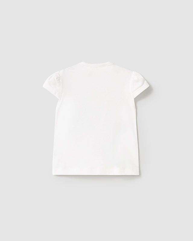 T-Shirt neonata Mayoral Newborn bianca jeans floreale Mayoral Bianco