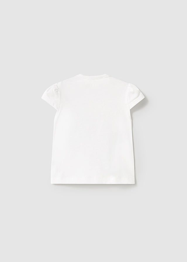 T-Shirt neonata Mayoral Newborn bianca jeans floreale Mayoral Bianco