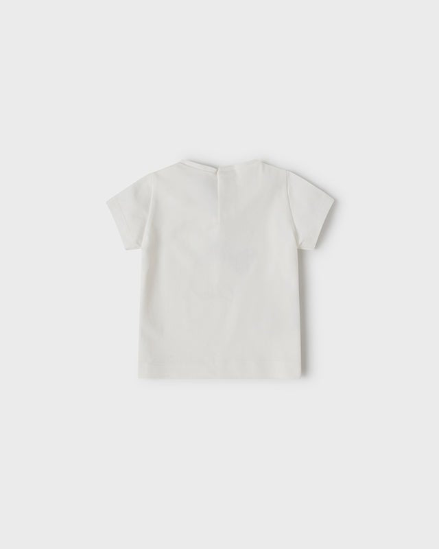 T-shirt neonata Mayoral Newborn bianca stampa chic - ErreGiModaBimbo