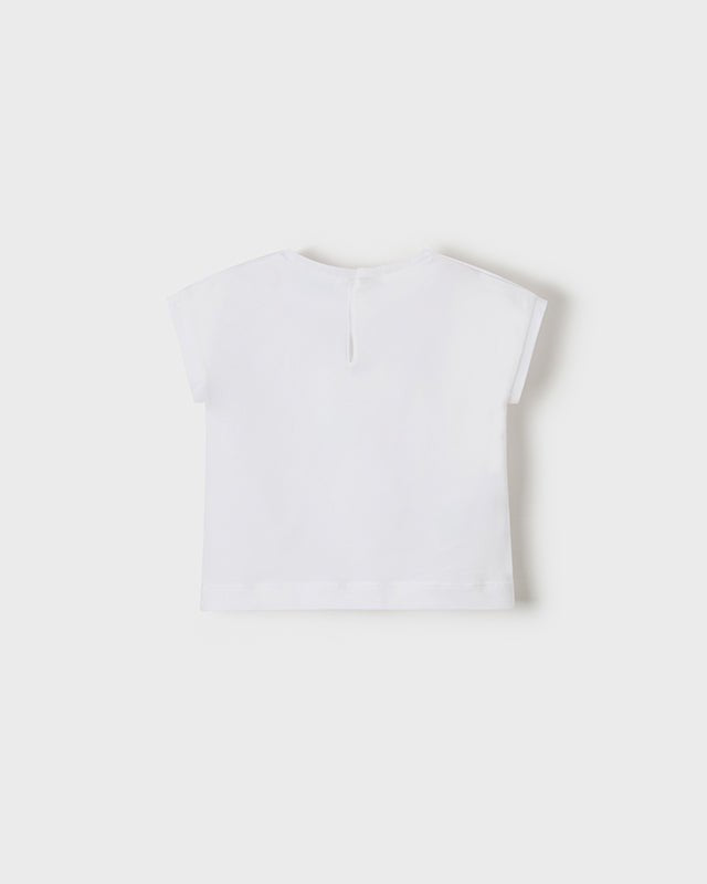 T-shirt neonata Mayoral Newborn bianca stampata - ErreGiModaBimbo