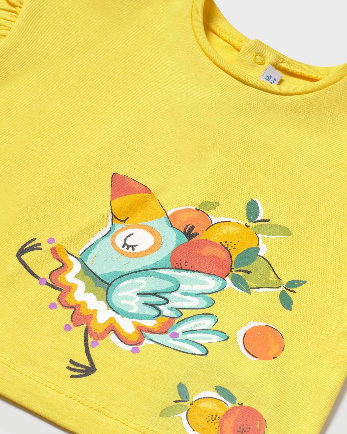 T-Shirt neonata Mayoral pappagallo frutta giallo Mayoral 6 Mesi 68cm