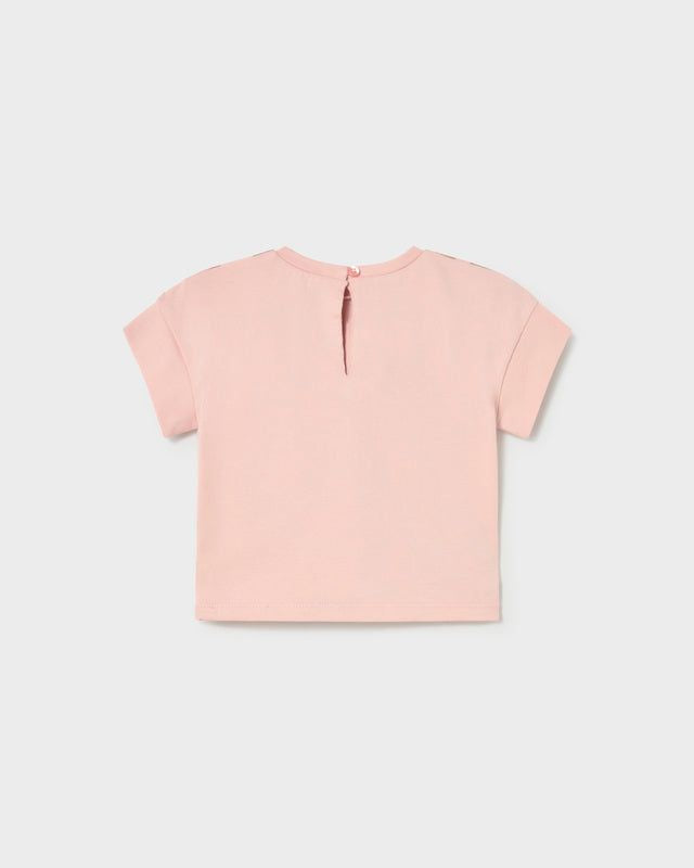 T-shirt neonata Mayoral cotone fiori apine rosa Mayoral 6 Mesi 68cm