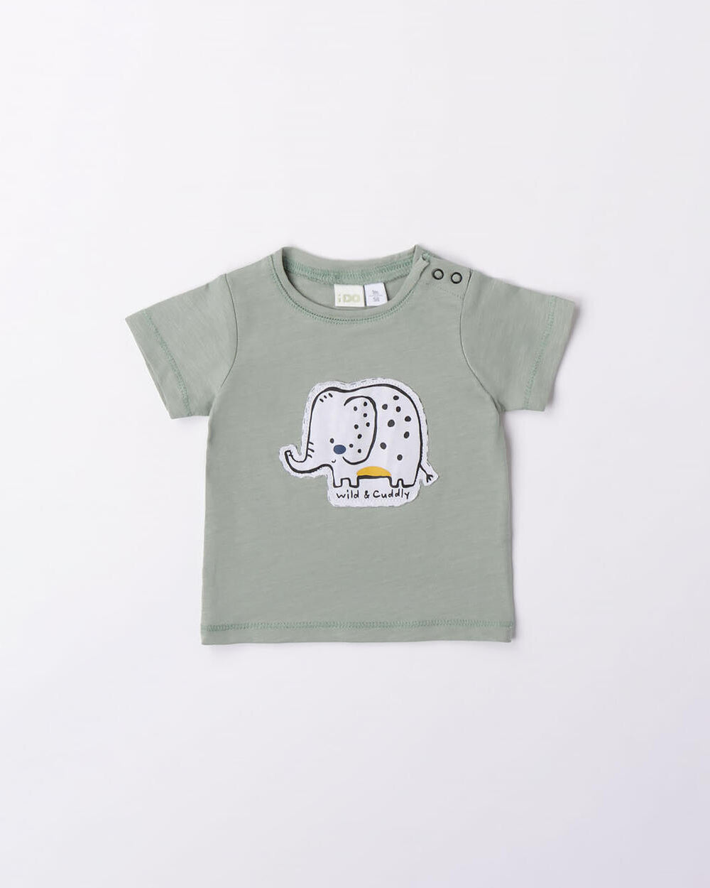 T-Shirt neonato iDO Elefantino verde salvia iDO Verde