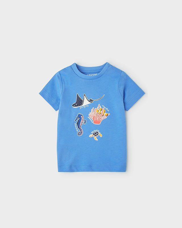 T-Shirt neonato Mayoral azzurra marine - ErreGiModaBimbo
