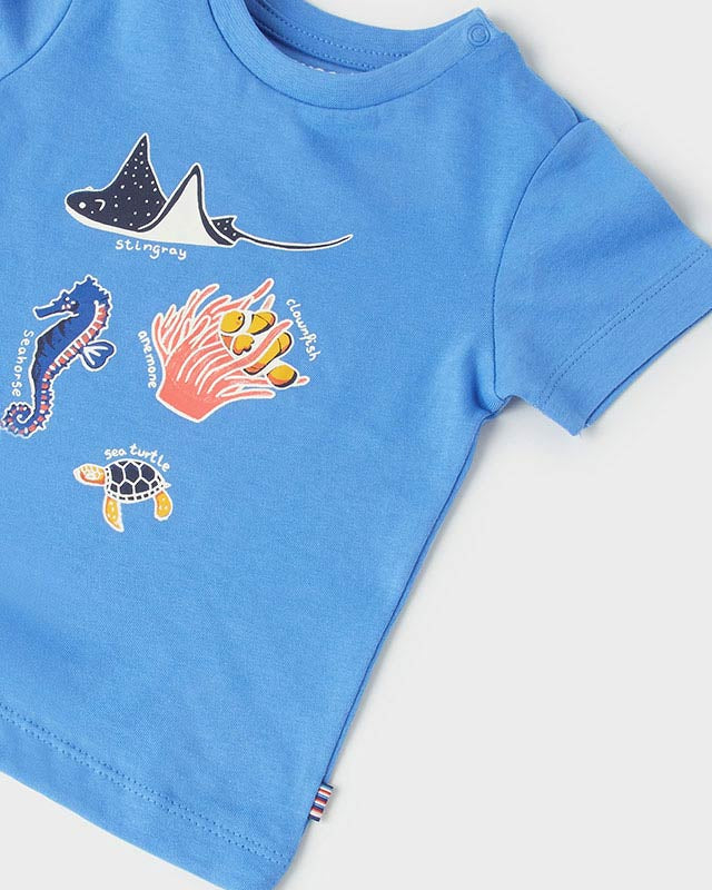 T-Shirt neonato Mayoral azzurra marine - ErreGiModaBimbo