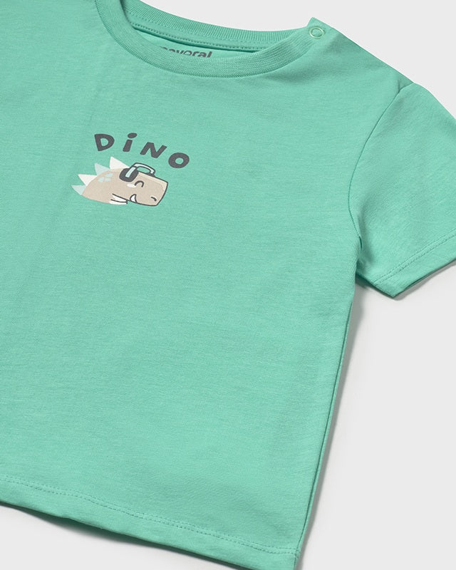 T-Shirt neonato Mayoral DINO verde acqua Mayoral Acqua