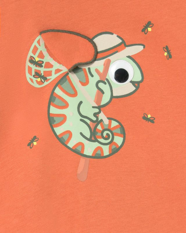 T-shirt neonato stampa camaleonte arancione Mayoral 6 Mesi 68cm