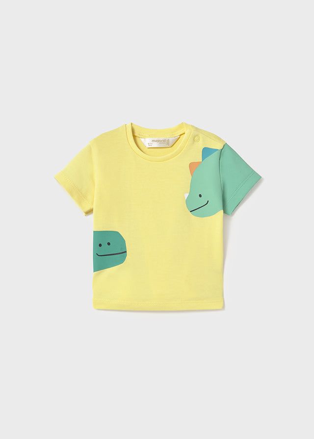 T-shirt neonato Mayoral Newborn Dinosauri gialla Mayoral Giallo