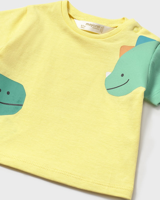 T-shirt neonato Mayoral Newborn Dinosauri gialla Mayoral Giallo