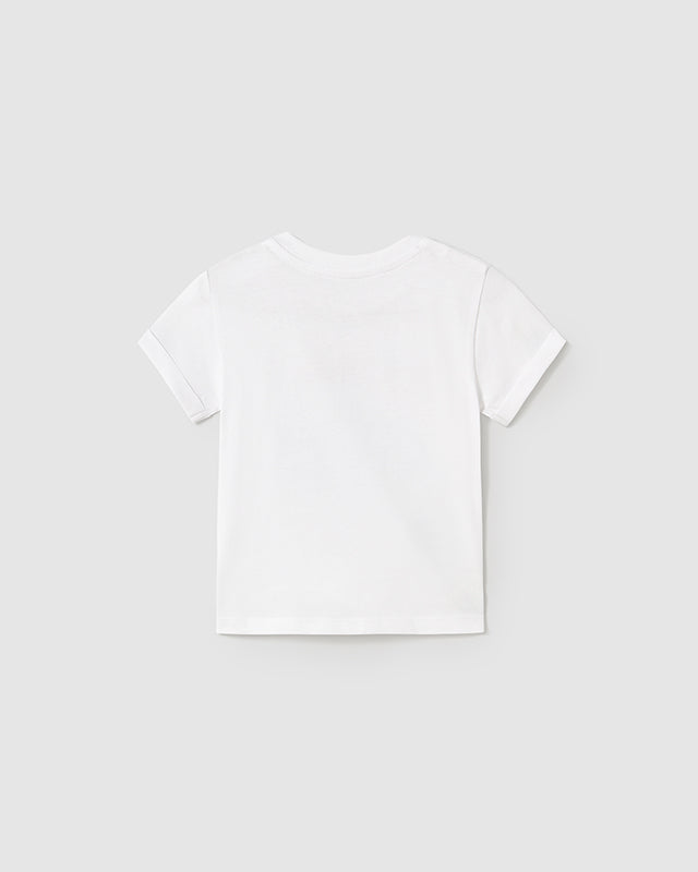 T-Shirt neonato Mayoral Squalo ALOHA bianca Mayoral Bianco