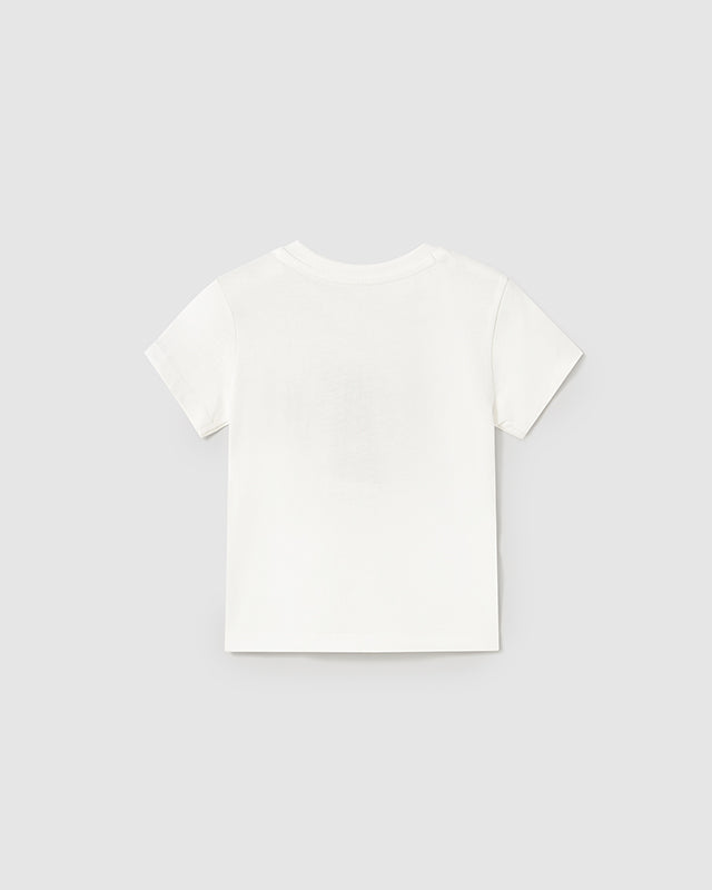 T-Shirt neonato Mayoral Tigre interattiva panna Mayoral Panna