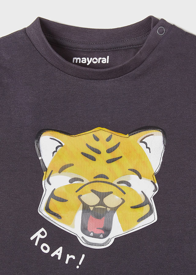 T-Shirt Playneonato Mayoral liquirizia Tigre - ErreGiModaBimbo