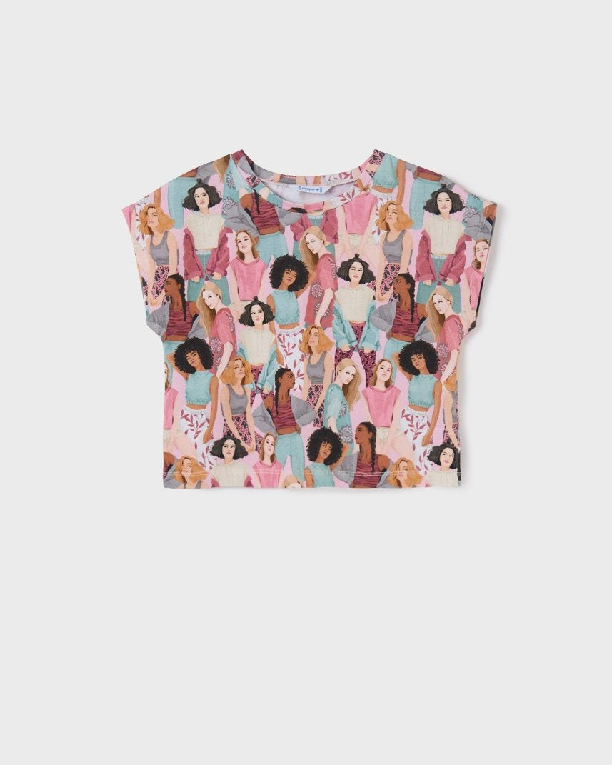 T-Shirt ragazza Mayoral stampata - ErreGiModaBimbo