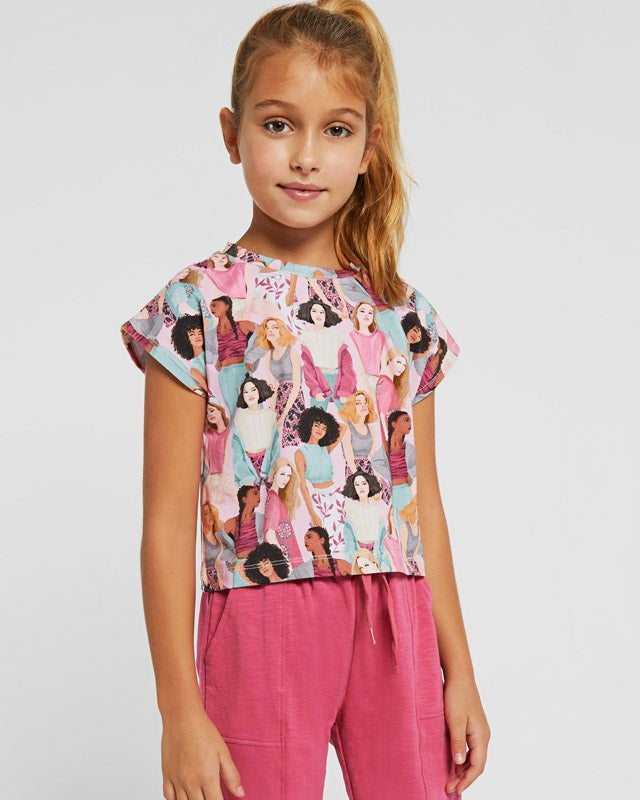T-Shirt ragazza Mayoral stampata - ErreGiModaBimbo