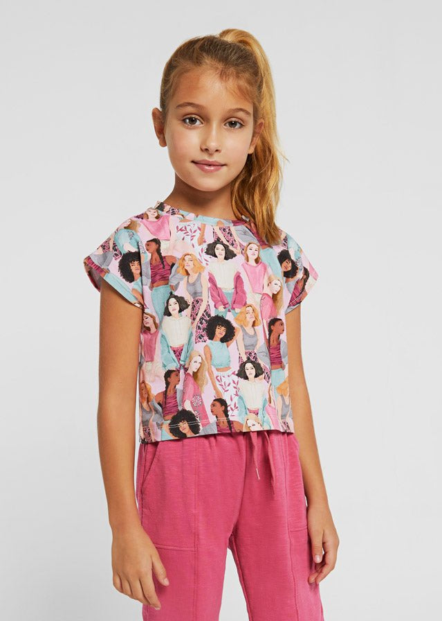 T-Shirt ragazza Mayoral stampata - ErreGiModaBimbo