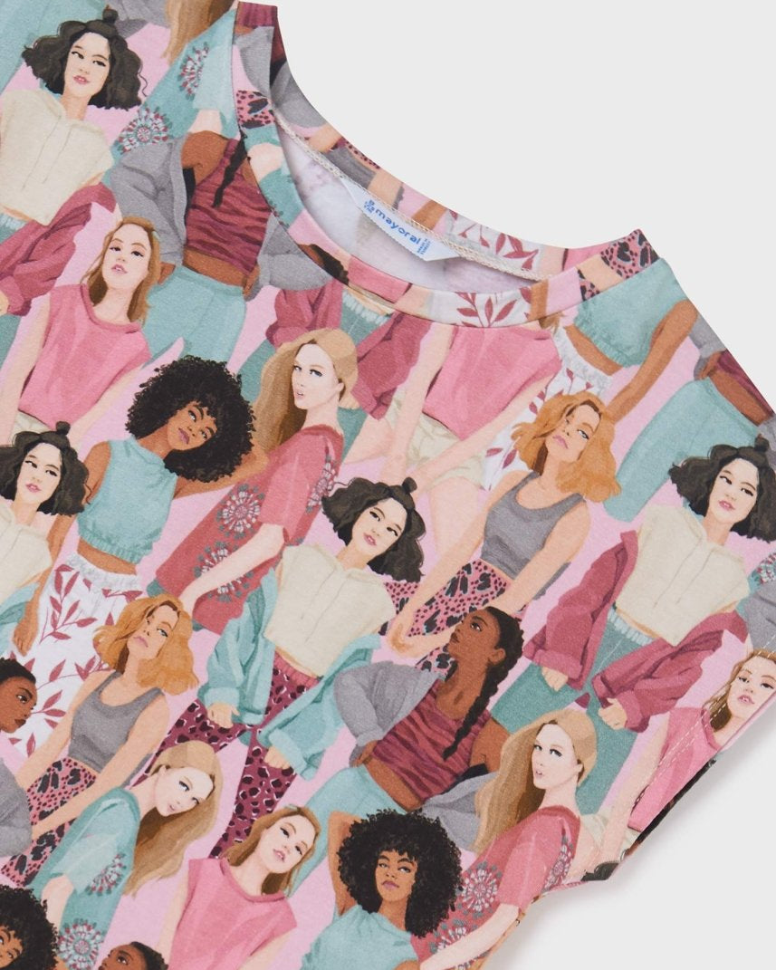 T-Shirt ragazza Mayoral stampata - ErreGiModaBimbo