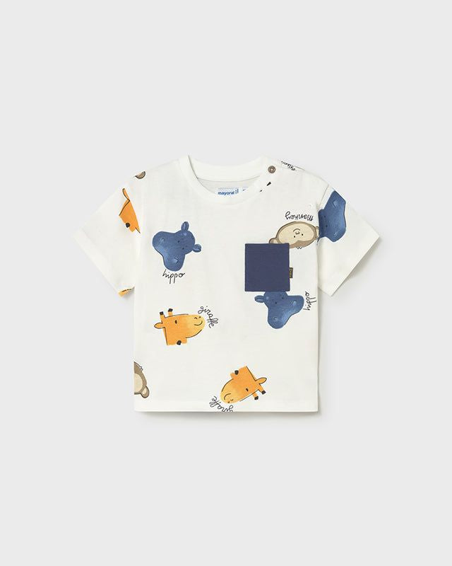 T-shirt neonato Safari Mayoral in colore Panna Mayoral 6 Mesi 68cm