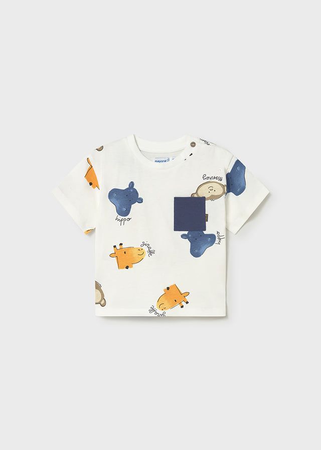 T-shirt neonato Safari Mayoral in colore Panna Mayoral 6 Mesi 68cm