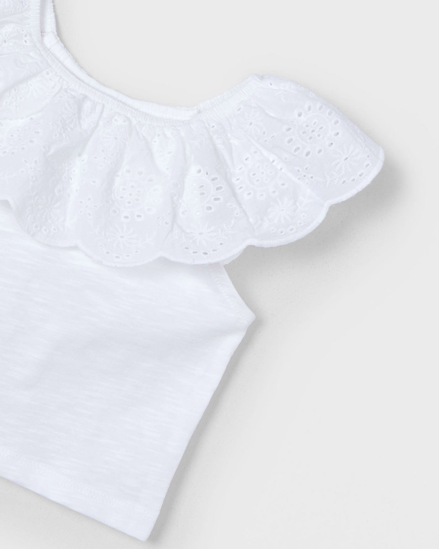 T-shirt volant traforata bambina Mayoral bianco Mayoral 2 Anni 92cm