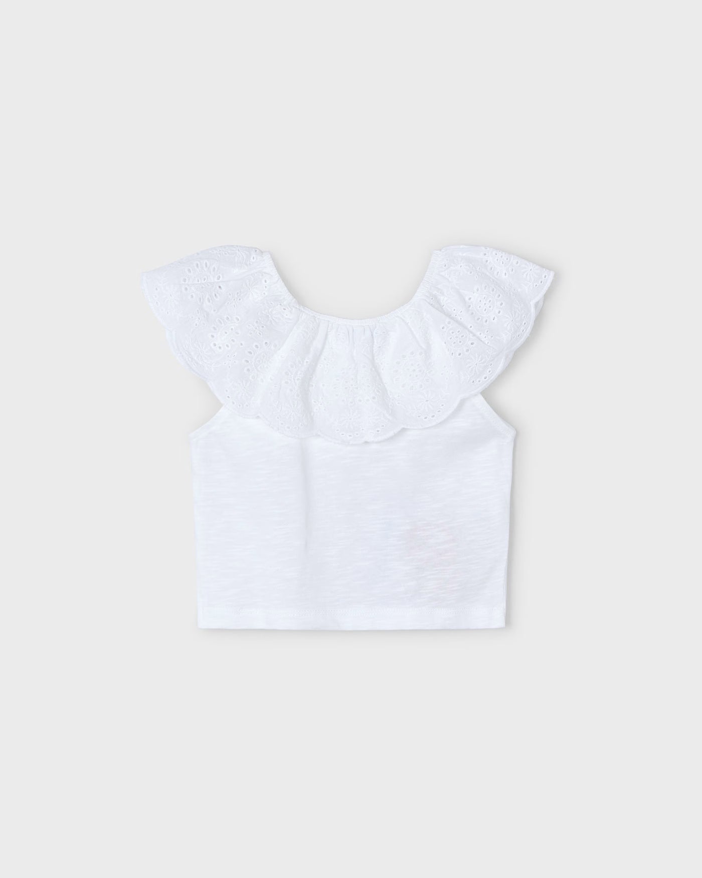 T-shirt volant traforata bambina Mayoral bianco Mayoral 2 Anni 92cm