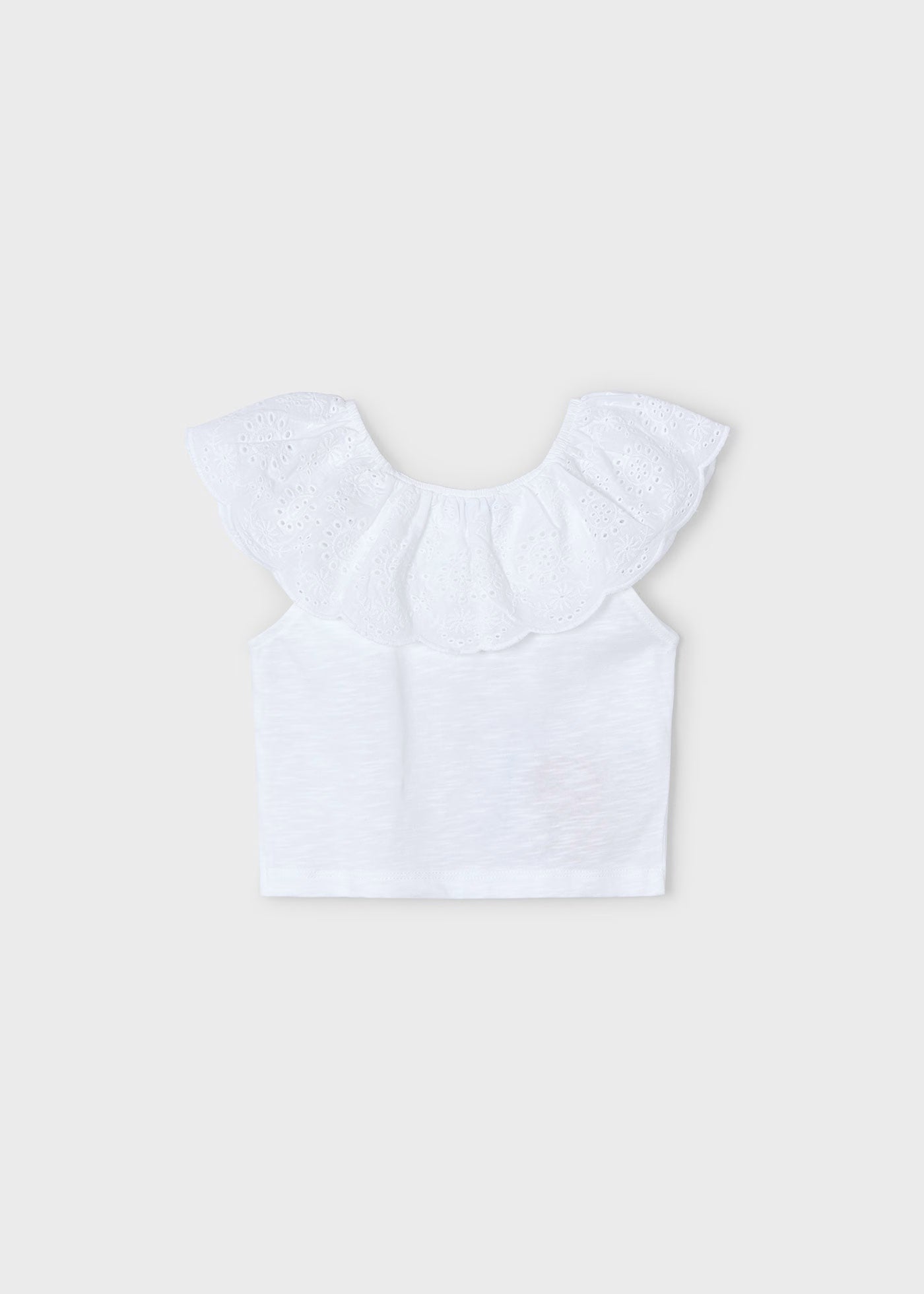 T-shirt volant traforata bambina Mayoral bianco Mayoral 2 Anni 92cm